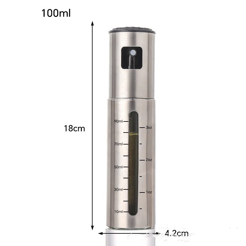 Fuel Spray Can Household Kitchen Supplies Artifact Stainless Steel Oil Injection Bottle Spice Bottle Spray Press Type Barbecue Oil Bottle Kitchen Gadgets - Image 7