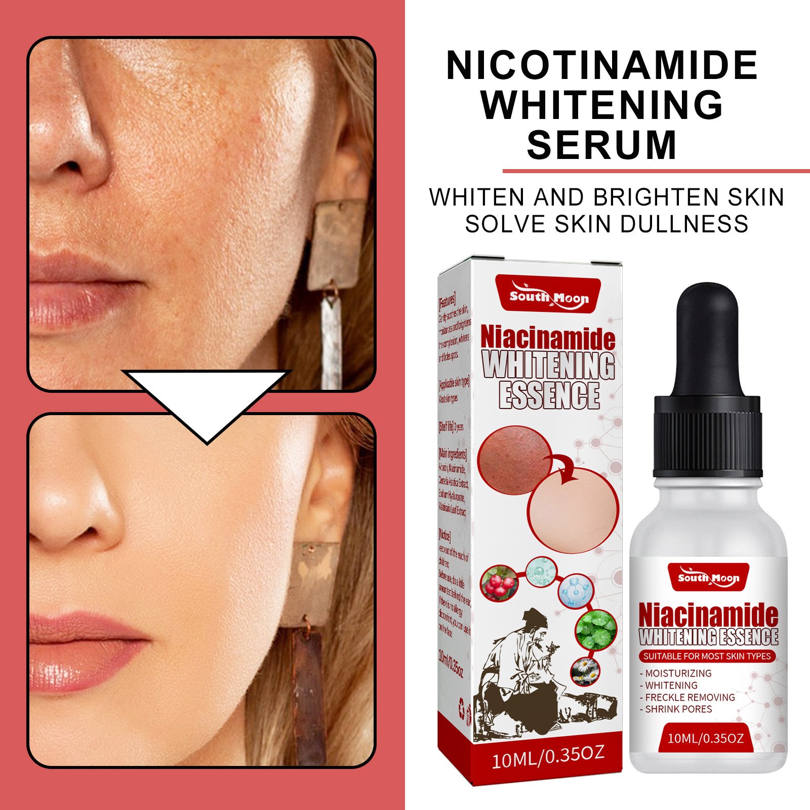 South Moon Nicotinamide Skin Care Essence Facial Skin Hydrating And Firming Skin Care Essence - Image 5