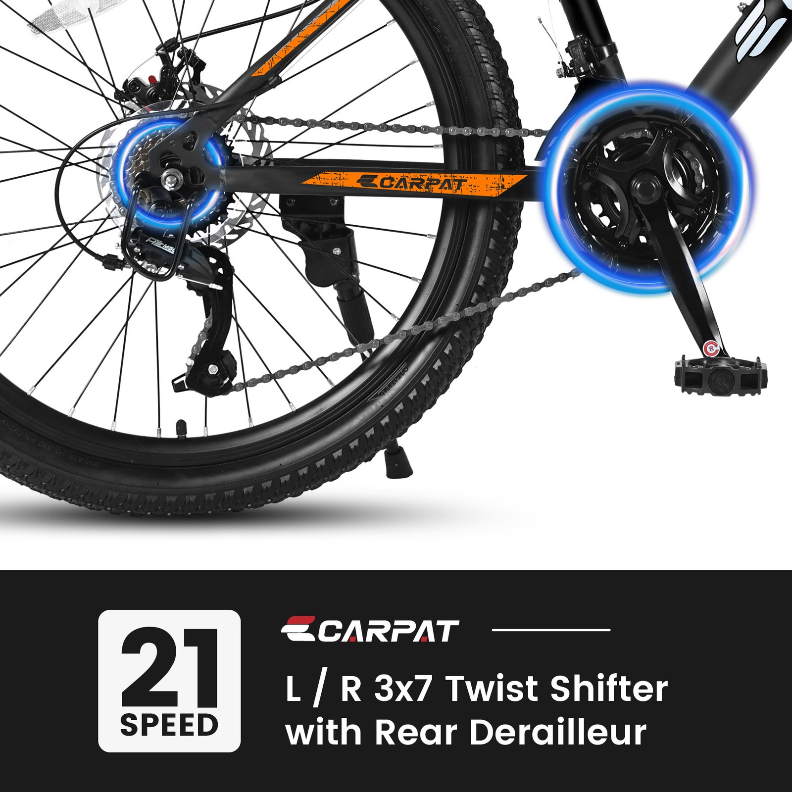 S26102 26 Inch Mountain Bike, Shimano 21 Speeds With Mechanical Disc Brakes, High-Carbon Steel Frame, Suspension Bikes Mountain Bicycle For Teenagers - Image 3