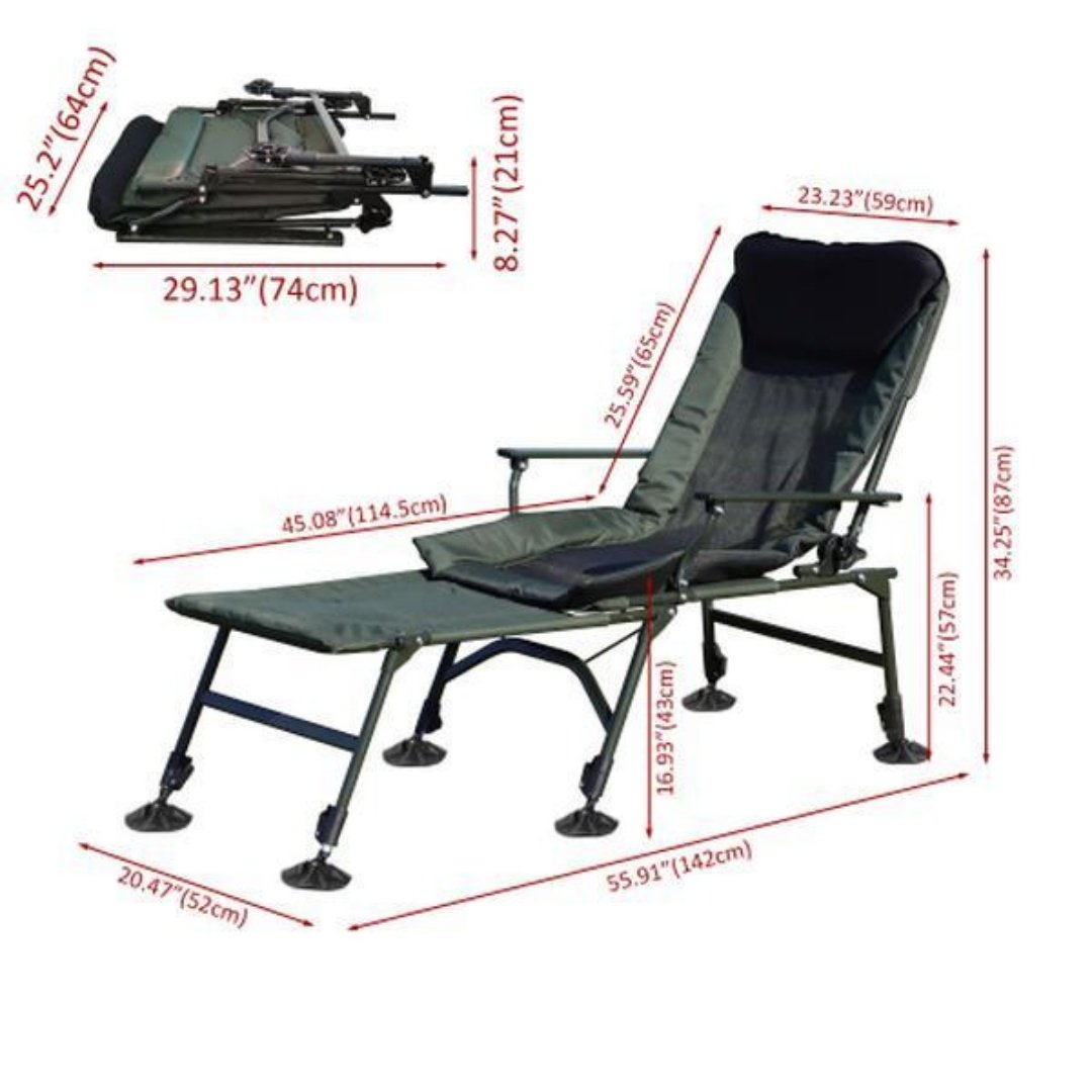 Camping Lounge Chair With Removable Footrest - Image 7