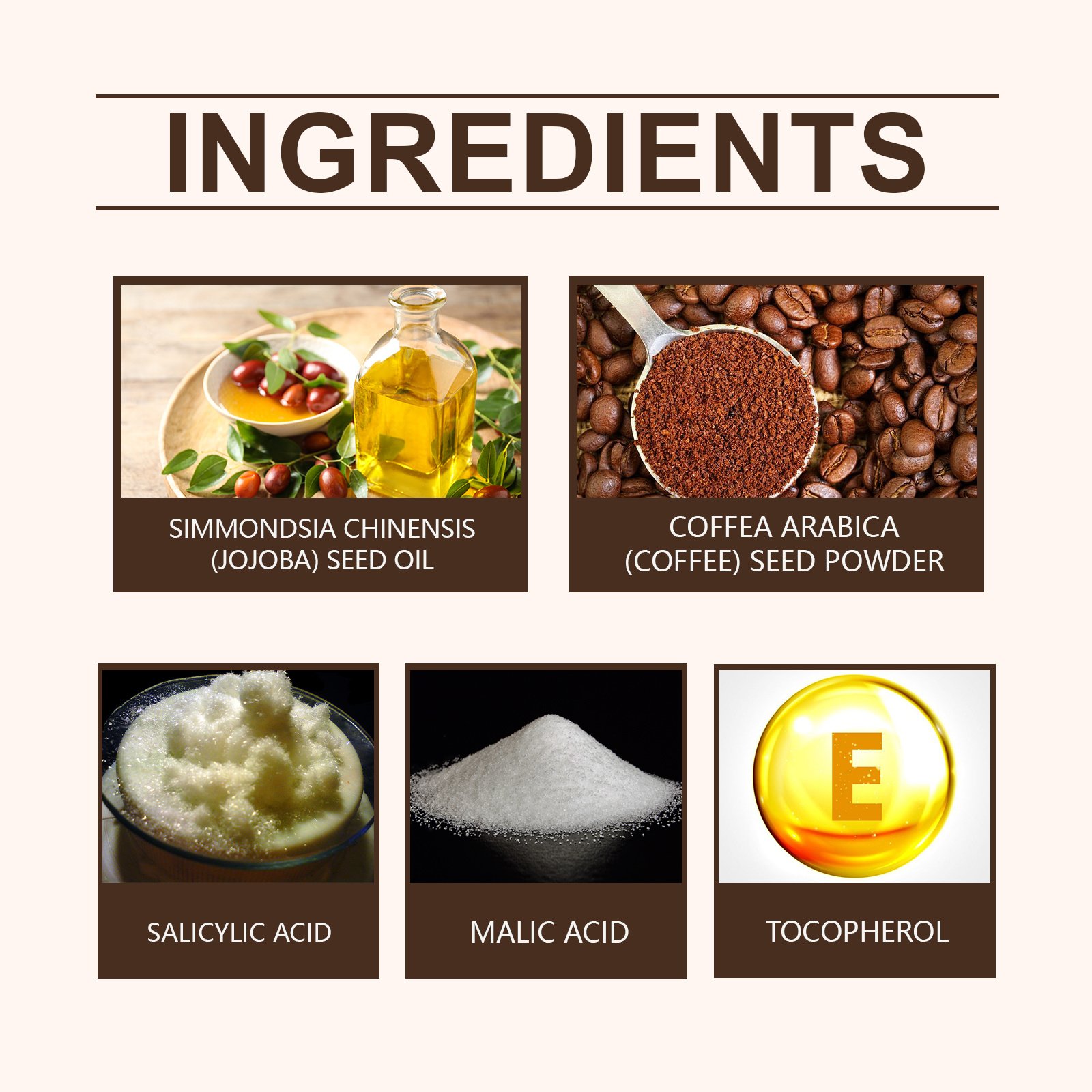East Moon Coffee Facial Scrub, Men's Facial Hair Cleanser Pores Refreshing Comfort Cleansing Cream - Image 6