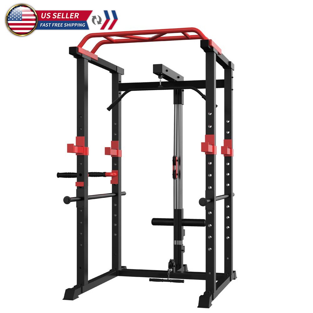 Multi-functional Power Cage Home Adjustable Pullup Squat Rack Capacity Comprehensive Fitness Barbell Rack - Image 9