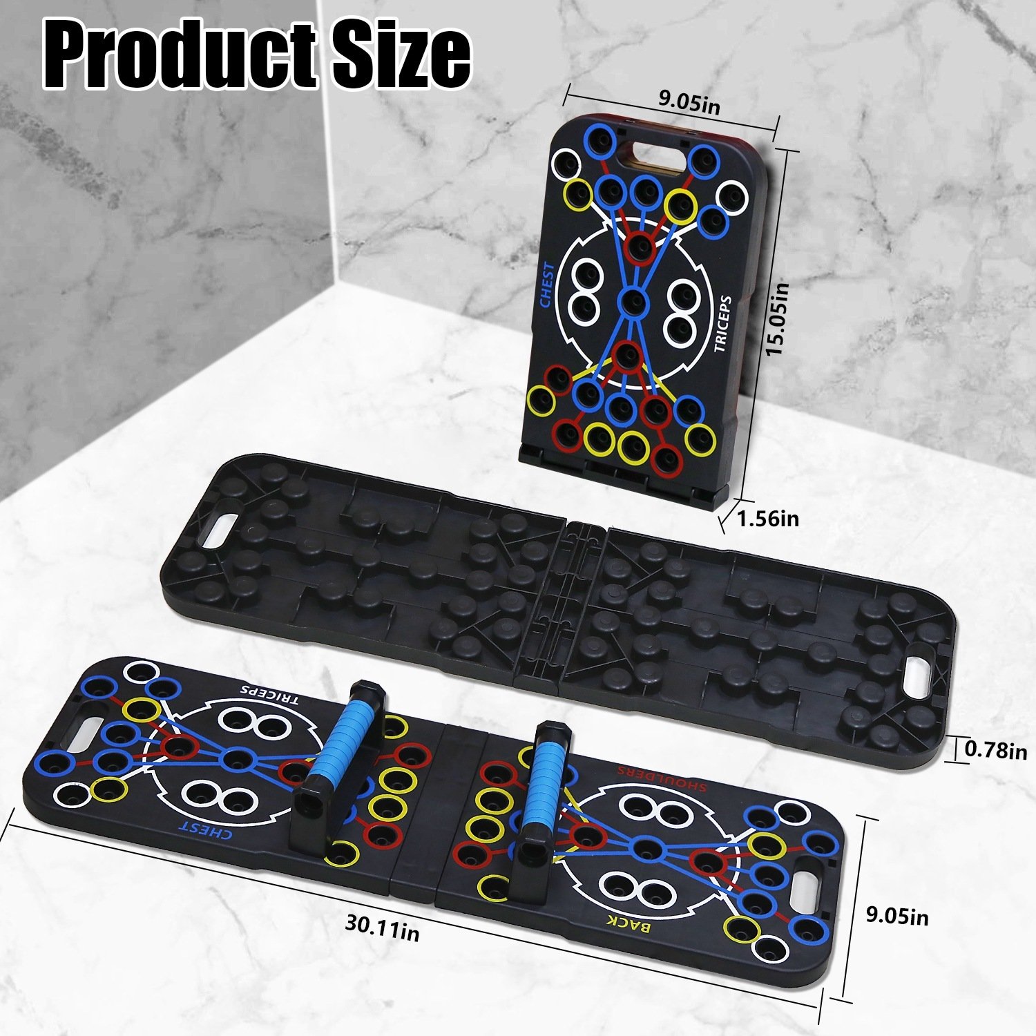 Multifunctional Push Up Board Home Strength Training Equipment With 15 Fitness Accessories Pilates Bar Resistance Band Roller Wheel Full Body Workout Home Gym Equipment - Image 6