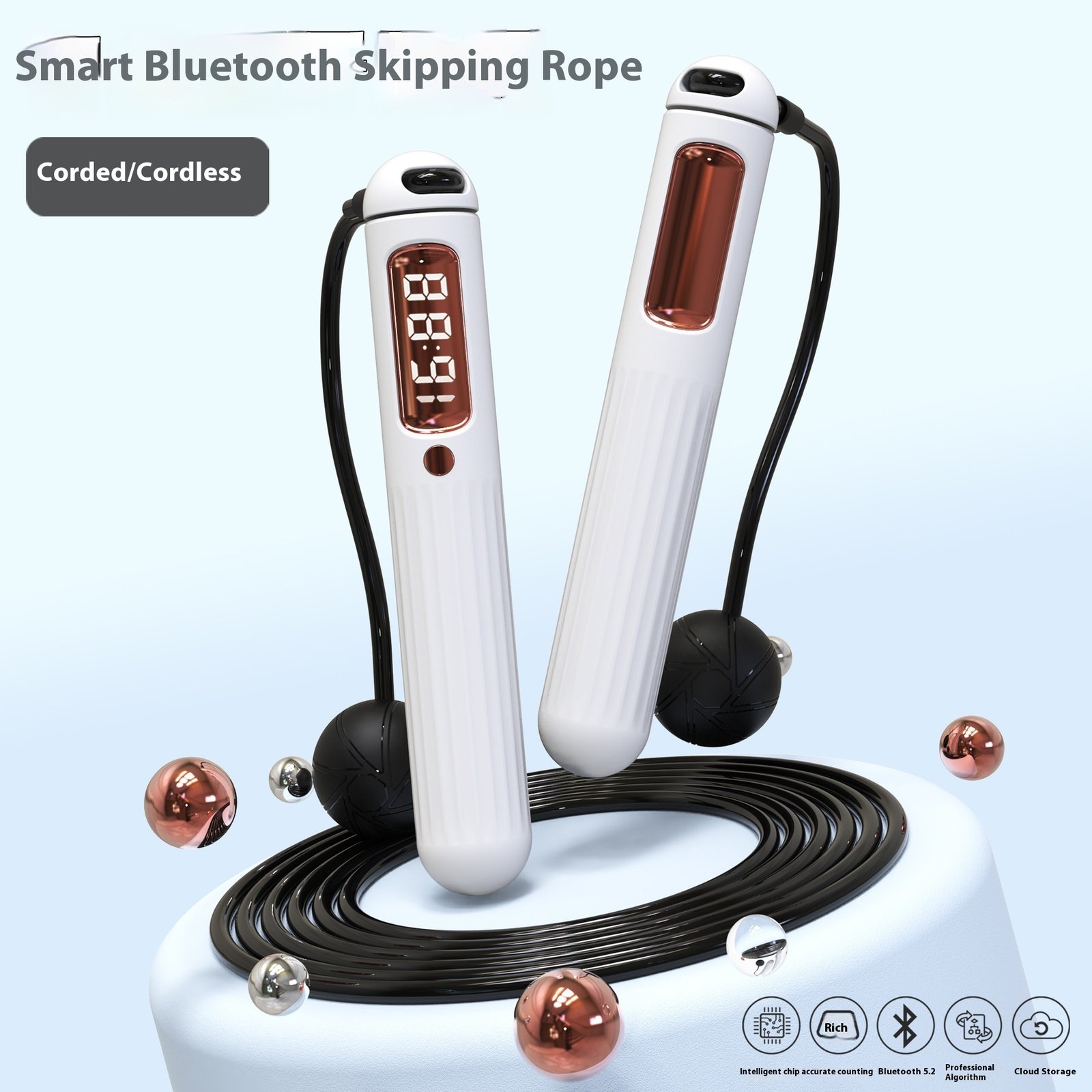 Smart Bluetooth Skipping Rope With CounterFitness Weight Bearing Ball - Image 4