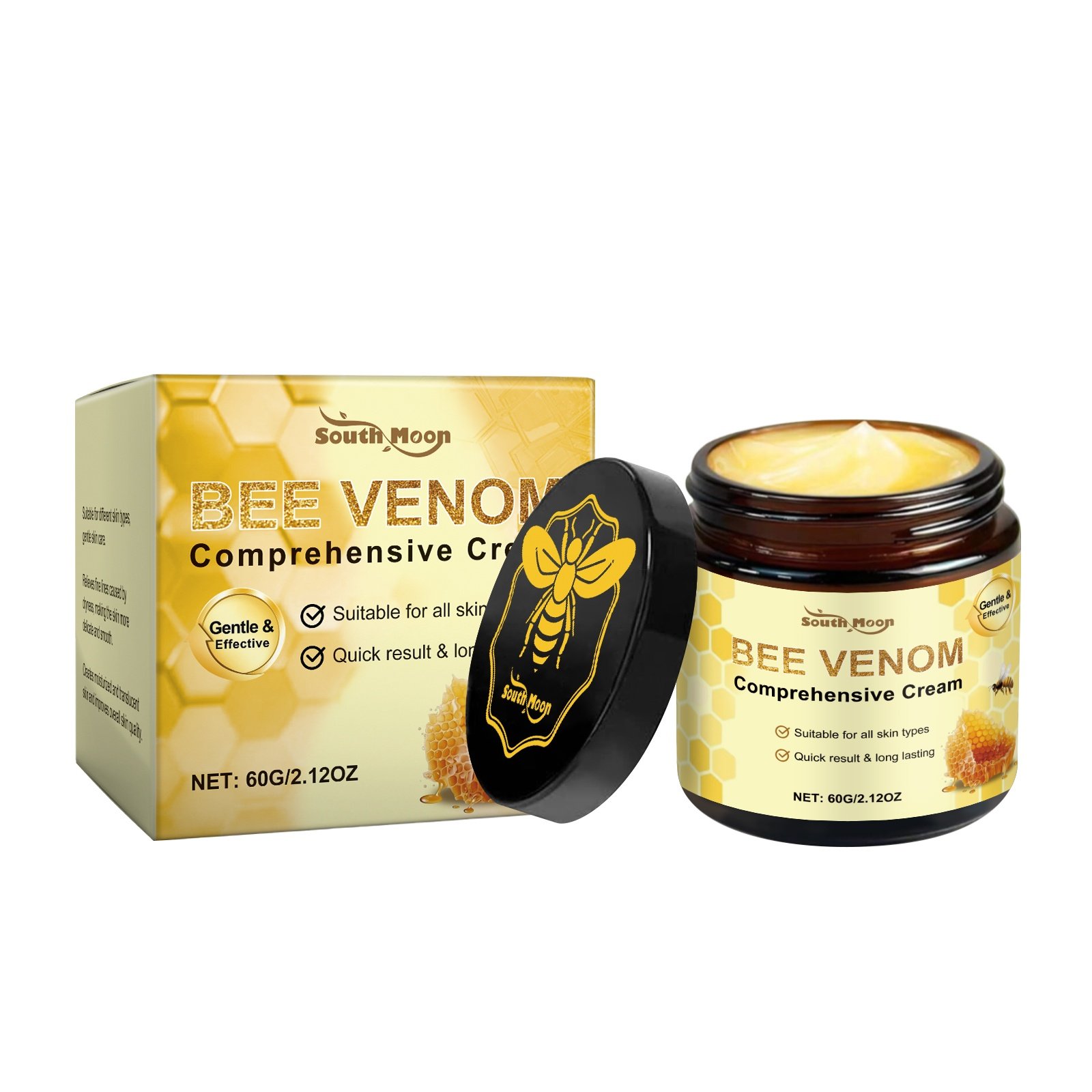 South Moon Bee Venom Skin Moisturizer, Gentle Moisturizing Creamy Moisturizing Skin Daily Care Cream - Image 2