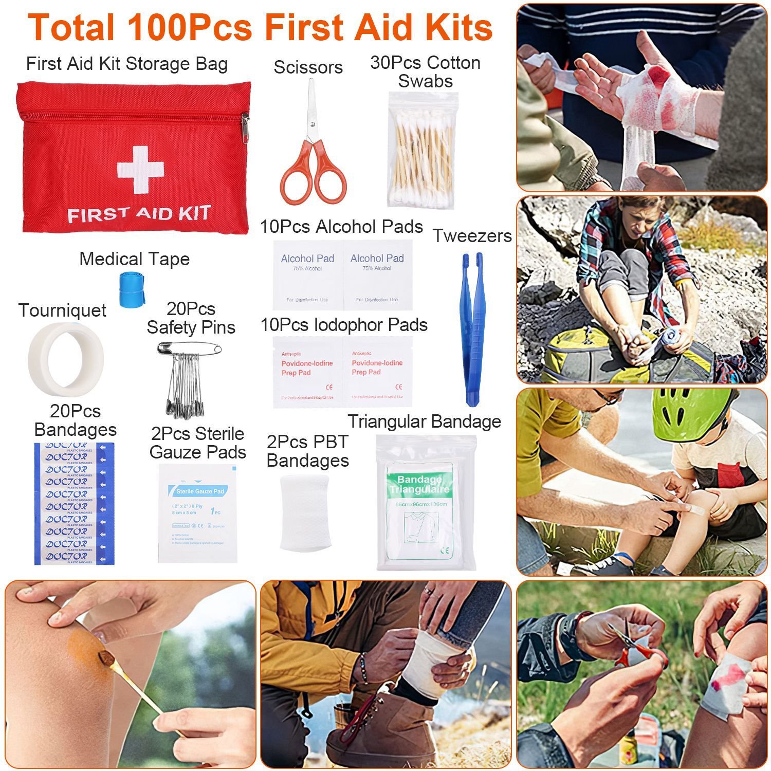 125Pcs Survival Kits Professional Emergency Survival Gear Tactical First Aid Kit Supplies For Outdoor Adventure Camping Hiking Hunting - Image 4