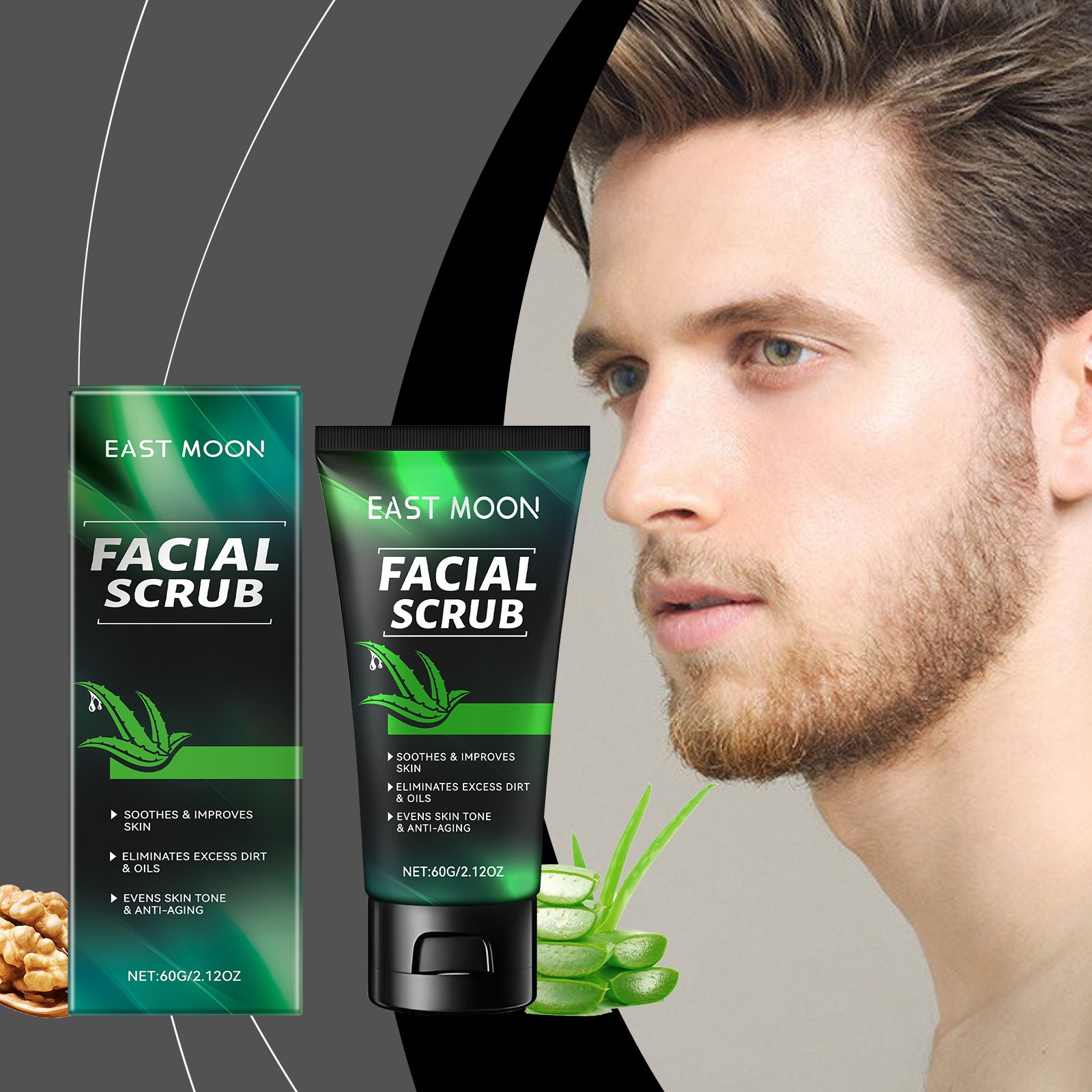 East Moon Gentle Moisturizing Scrub, Cleanses Horny Skin Cleanses And Moisturizes Skin Scrub - Image 3