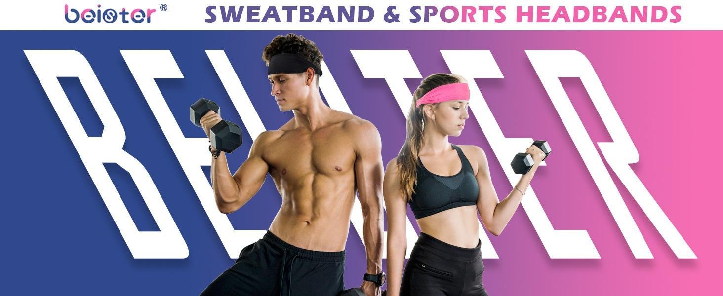 5-Piece Women's Anti-Slip Sports Sweat-Absorbing Headbands Elastic Yoga Fitness Running Headbands Unisex - Image 9