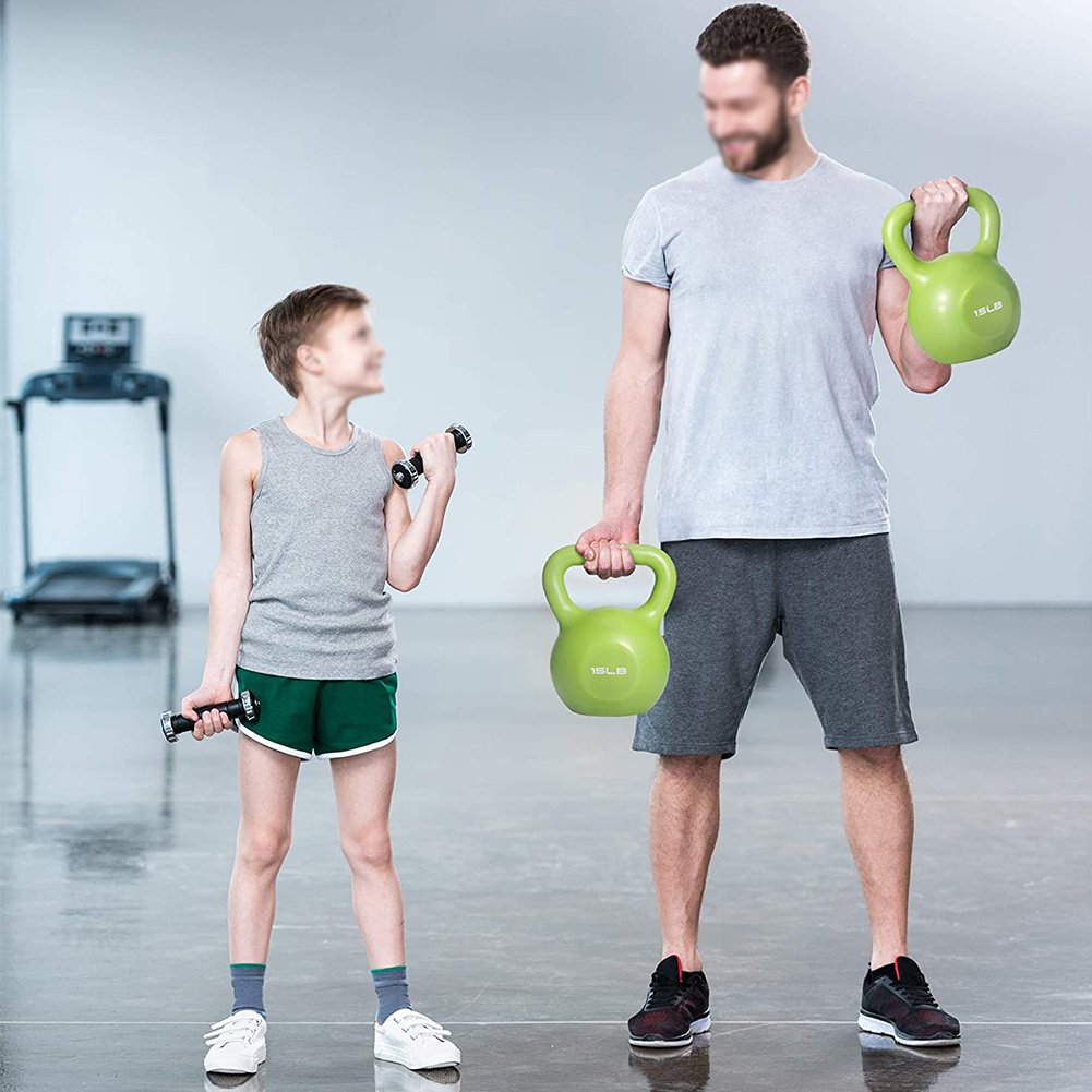 10lbs Kettlebell Set, Strength Training Kettlebells Weight Set For Women, Vinyl Coated Kettle Bell For Home Gym Workout Weight Lifting Equipment, Comfortable Grip Wide Handle Weights - Image 5