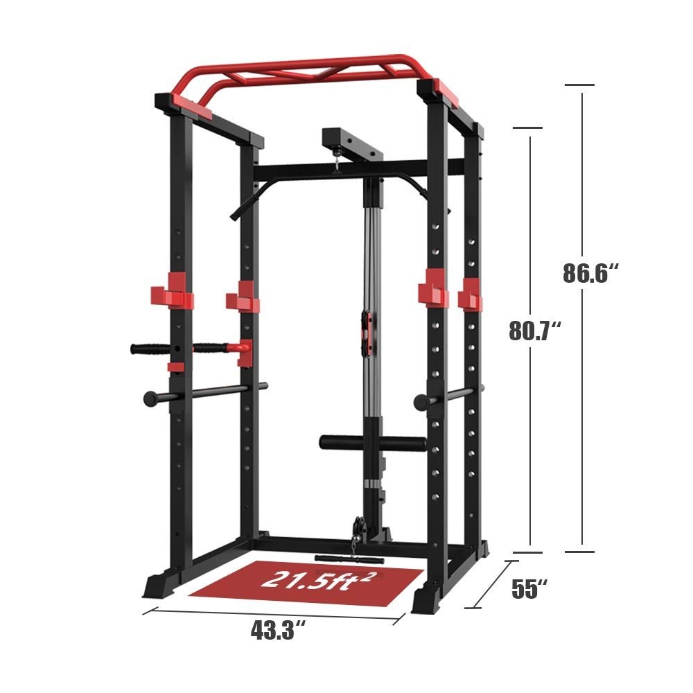 Multi-functional Power Cage Home Adjustable Pullup Squat Rack Capacity Comprehensive Fitness Barbell Rack - Image 3