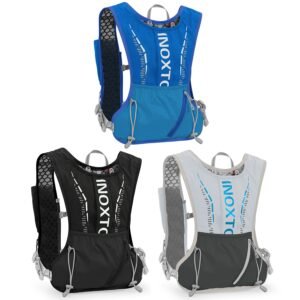 1Pc Sport Hydration Vest Running Backpack With 15oz 50oz Water Bladder Adjustable Strap Storage Bag For Trail Running Marathon Race Hiking
