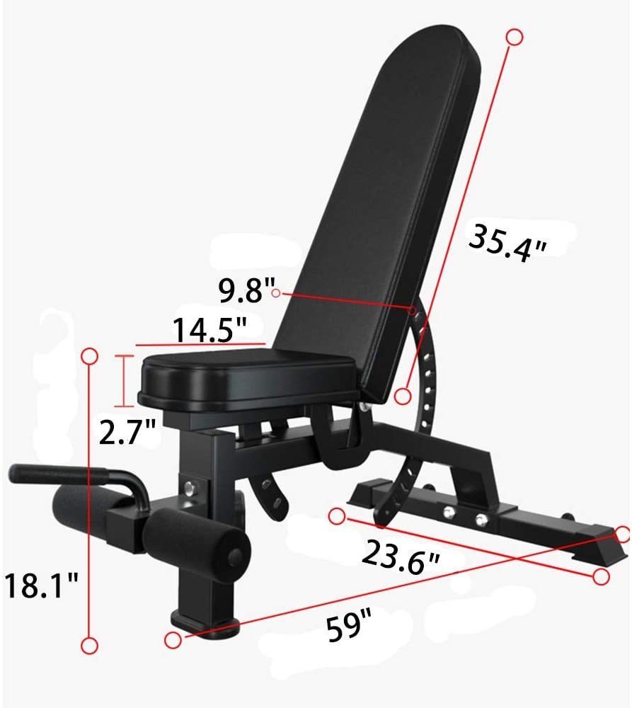 Adjustable Strength Training Bench Press Home Full Body Workout Foldable Weight Benches Gym Multi-functional Fitness Dumbbell Chair - Image 2