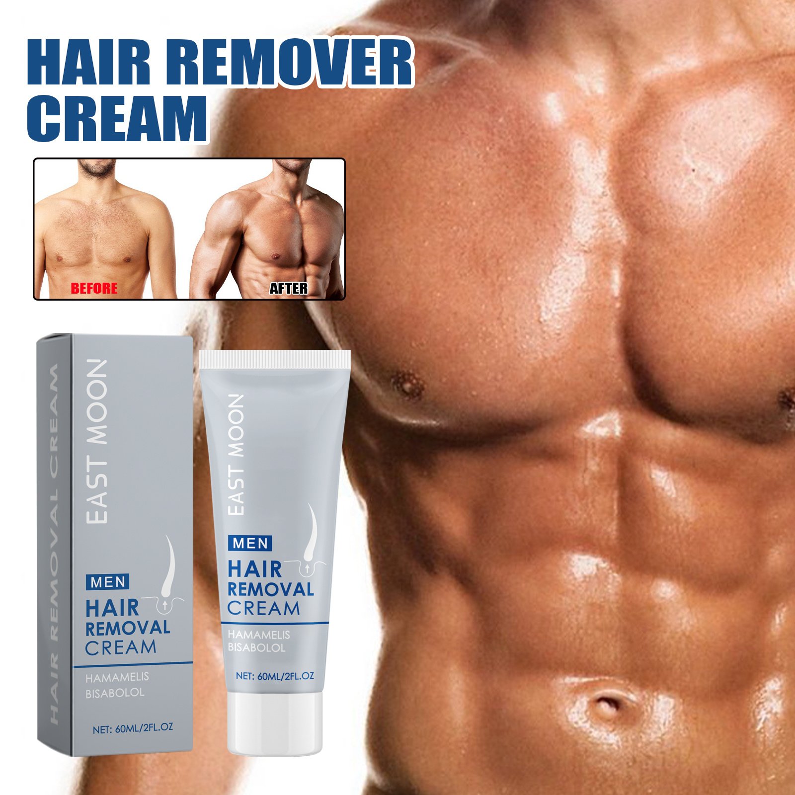 East Moon Hair Removal Cream, For Men Men's Underarm Arm And Leg Hair Gentle Non-Irritating Cleaning Hair Removal Cream - Image 3