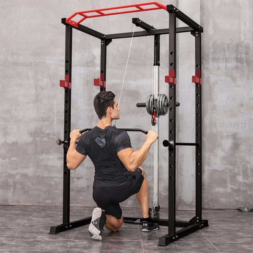 Multi-functional Power Cage Home Adjustable Pullup Squat Rack Capacity Comprehensive Fitness Barbell Rack - Image 10