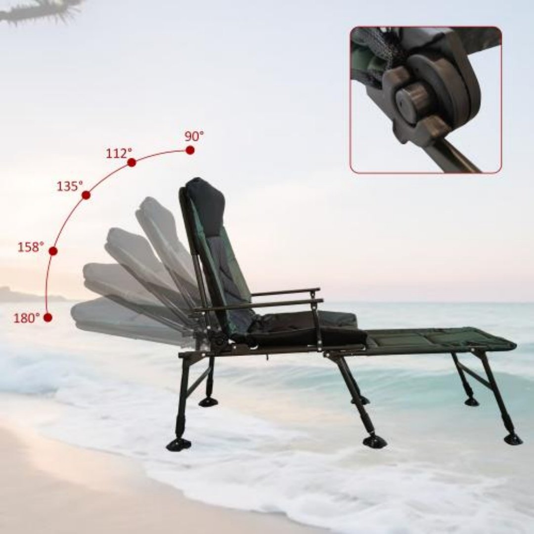 Camping Lounge Chair With Removable Footrest - Image 3