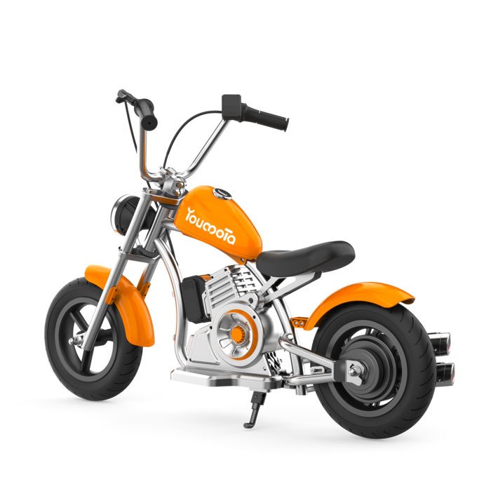 Kids Motorcycle 12Inch Electric Bike Small Size Chopper Bike For Kids, 24V Ride On Toy For Kids With LED Lights, Motorcycle Sound, 10mph & 150lb Max - Image 2