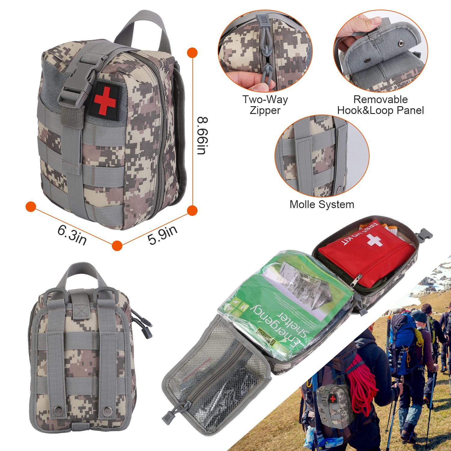 125 In 1 Survival Kit, Professional Survival Equipment, Equipment, Tools, First Aid Supplies, For SOS Emergency Tactical Hiking, Hunting, Disaster, Camping Expedition - Not Shipped On Weekends - Image 3