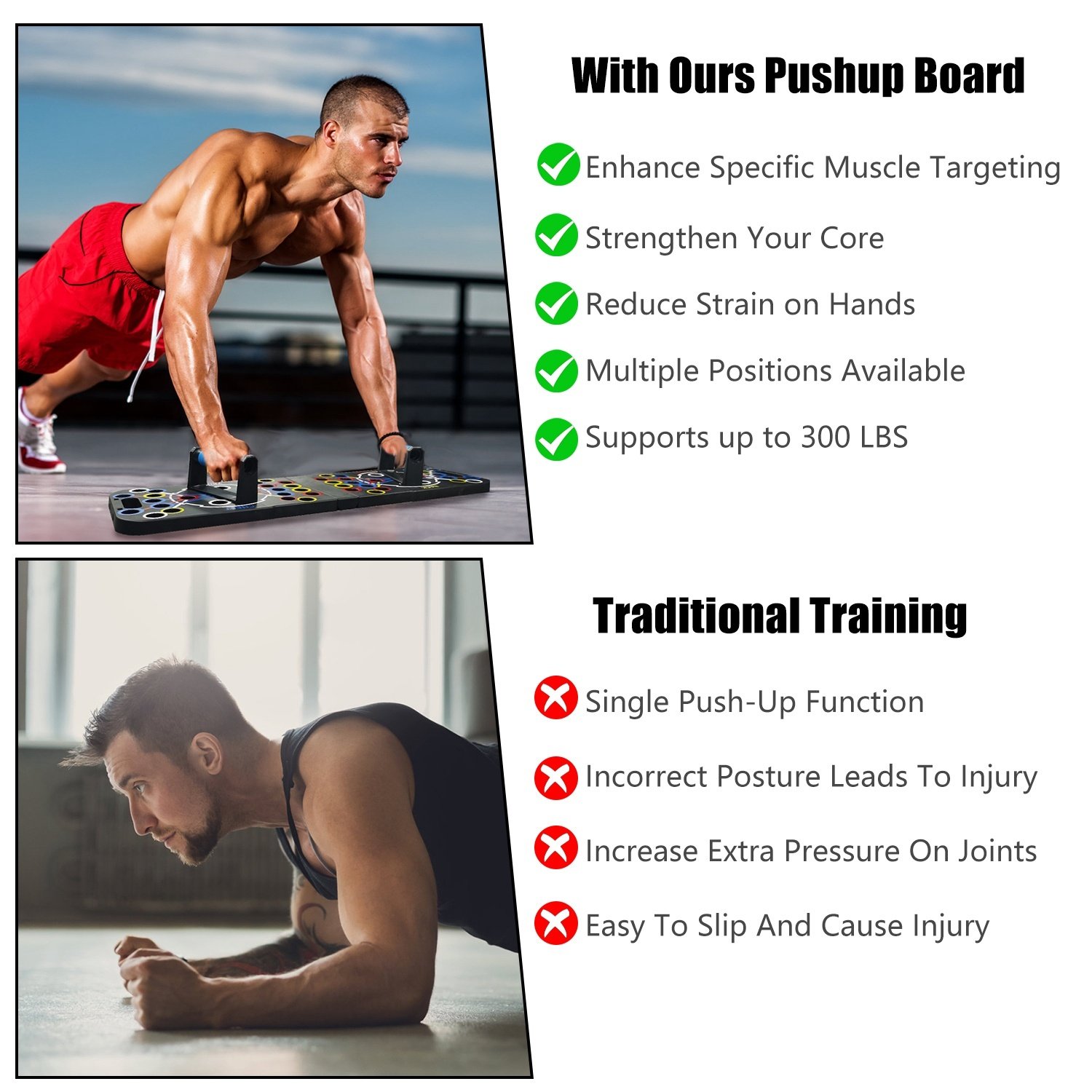 Multifunctional Push Up Board Home Strength Training Equipment With 15 Fitness Accessories Pilates Bar Resistance Band Roller Wheel Full Body Workout Home Gym Equipment - Image 7