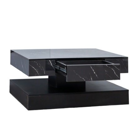 6.93IN High LED Coffee Table,Modern Coffee Table For Living Room,Living Room Tables,Large Living Room Furniture,LED Lights - Image 4