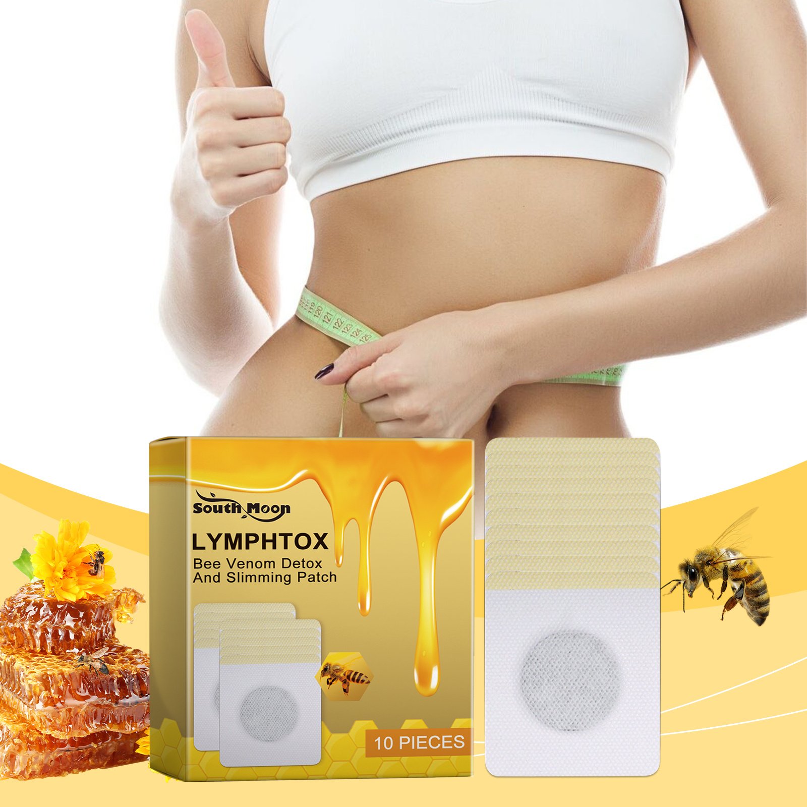 South Moon Bee Venom Slimming Patch Firming Belly Thighs Belly Belly Bairymeat Slimming Belly Button Patch - Image 3